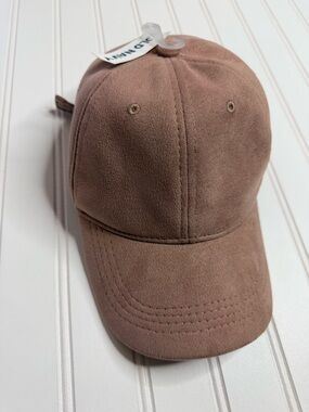 Suede-Look Brown Baseball Cap